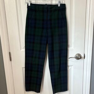J. Crew women’s  Plaid Pants in Green and Navy